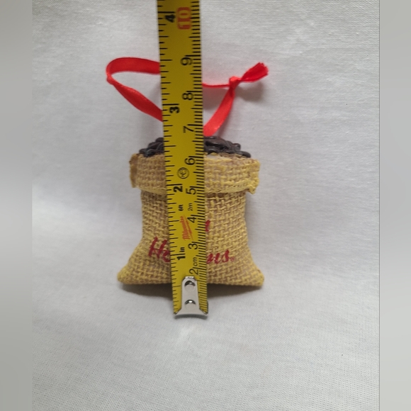 Tim Hortons Christmas Tree Ornament Burlap Bag of Coffee Beans Canada 2016 - Picture 2 of 3